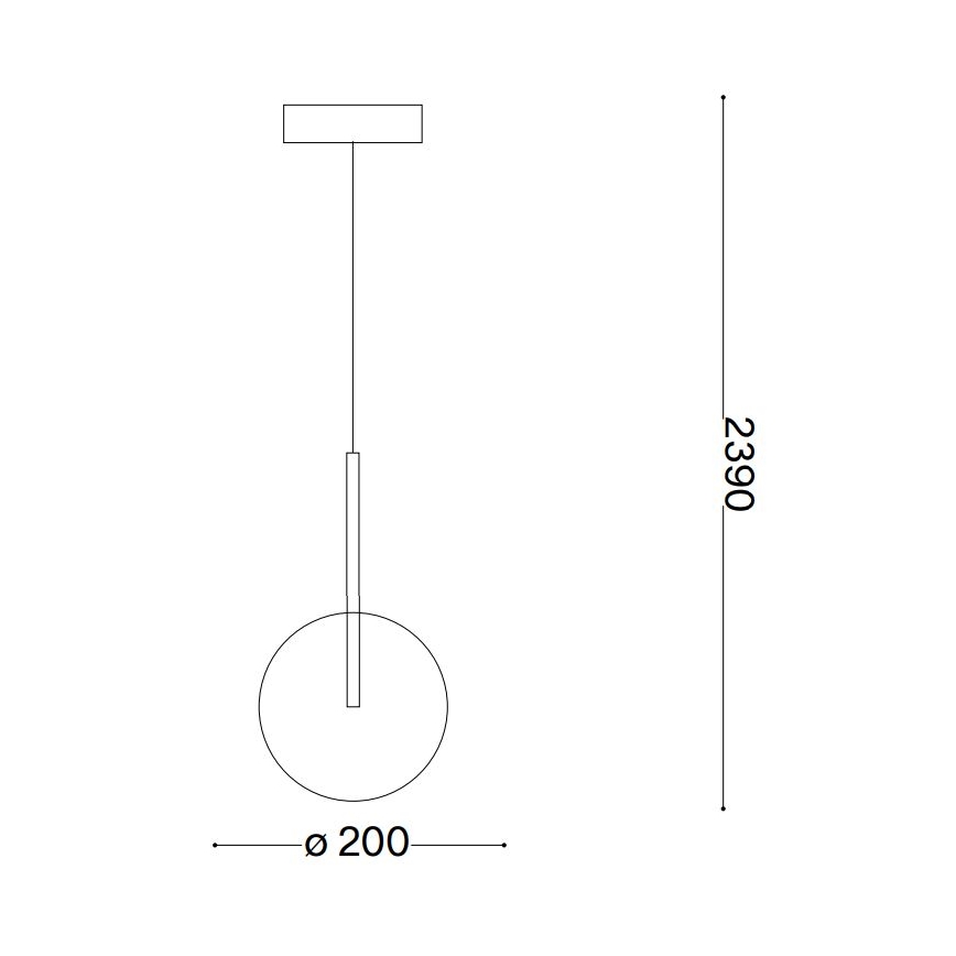 Ideal Lux - LED Lühter EQUINOXE 1xG4/2W/230V d. 20 cm messing/läbipaistev