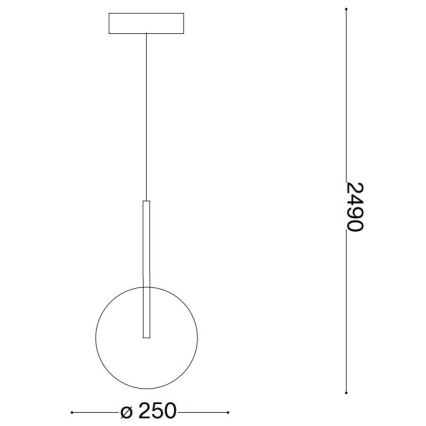 Ideal Lux - LED Lühter EQUINOXE 1xG4/2W/230V d. 25 cm messing/läbipaistev