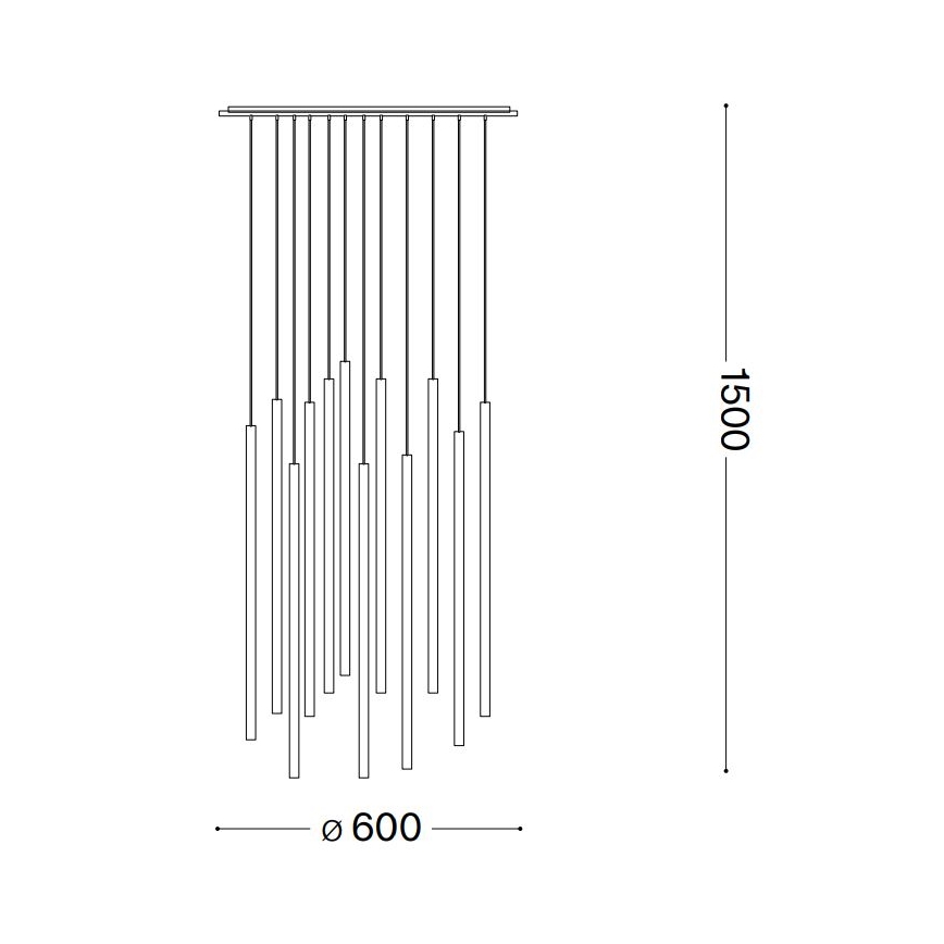 Ideal Lux - LED Lühter FILO LED/25W/230V messing