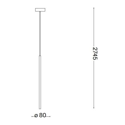 Ideal Lux - LED Lühter FILO LED/3,5W/230V 2700K CRI 90 valge