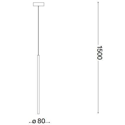 Ideal Lux - LED Lühter FILO LED/3,5W/230V 3000K CRI 90 messing
