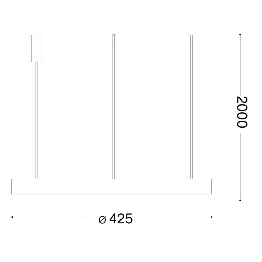 Ideal Lux - LED Lühter GEMINI LED/38W/230V d. 42,5 cm CRI 90 must