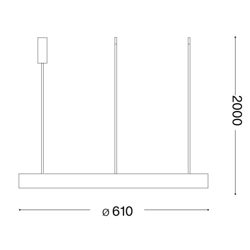 Ideal Lux - LED Lühter GEMINI LED/48W/230V d. 61 cm CRI 90 kuldne