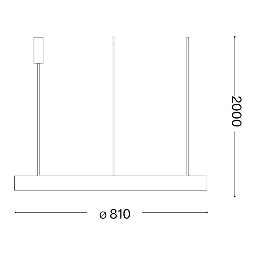 Ideal Lux - LED Lühter GEMINI LED/59W/230V d. 81 cm CRI 90 kuldne