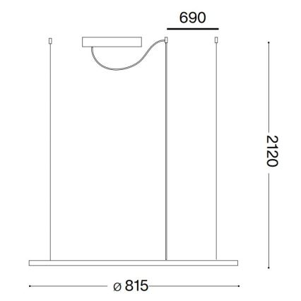 Ideal Lux - LED Lühter HULAHOOP LED/39W/230V 3000K d. 81,5 cm CRI 90 valge