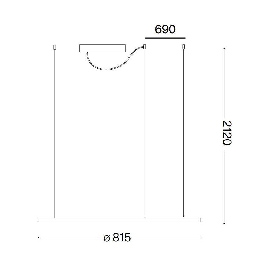 Ideal Lux - LED Lühter HULAHOOP LED/39W/230V 3000K d. 81,5 cm CRI 90 valge