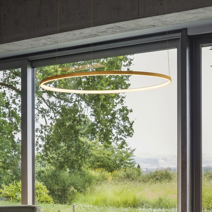 Ideal Lux - LED-lühter kaablil ORACLE SLIM LED/29W/230V 4000K CRI 90 läbimõõt 50 cm kuldne