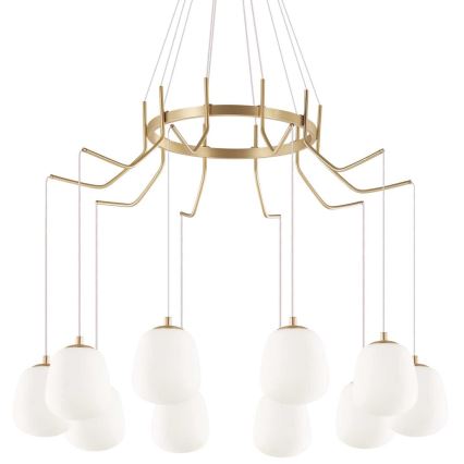 Ideal Lux - LED Lühter KAROUSEL 10xG9/3W/230V d. 82,5 cm messing