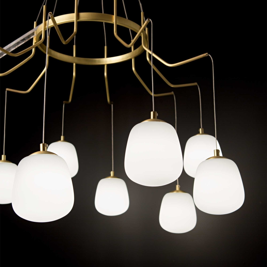Ideal Lux - LED Lühter KAROUSEL 10xG9/3W/230V d. 82,5 cm messing