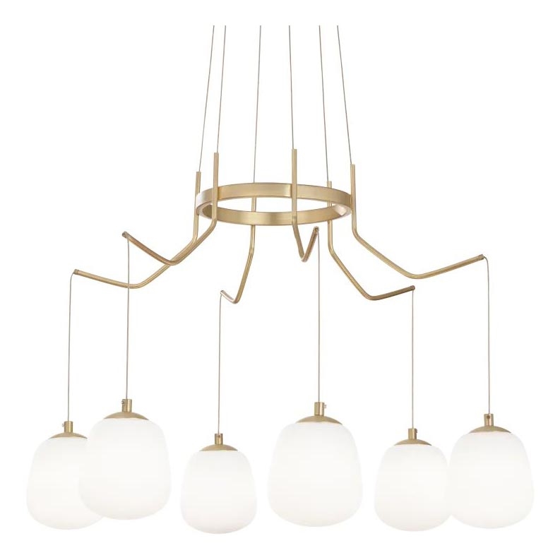 Ideal Lux - LED Lühter KAROUSEL 6xG9/3W/230V d. 72 cm messing