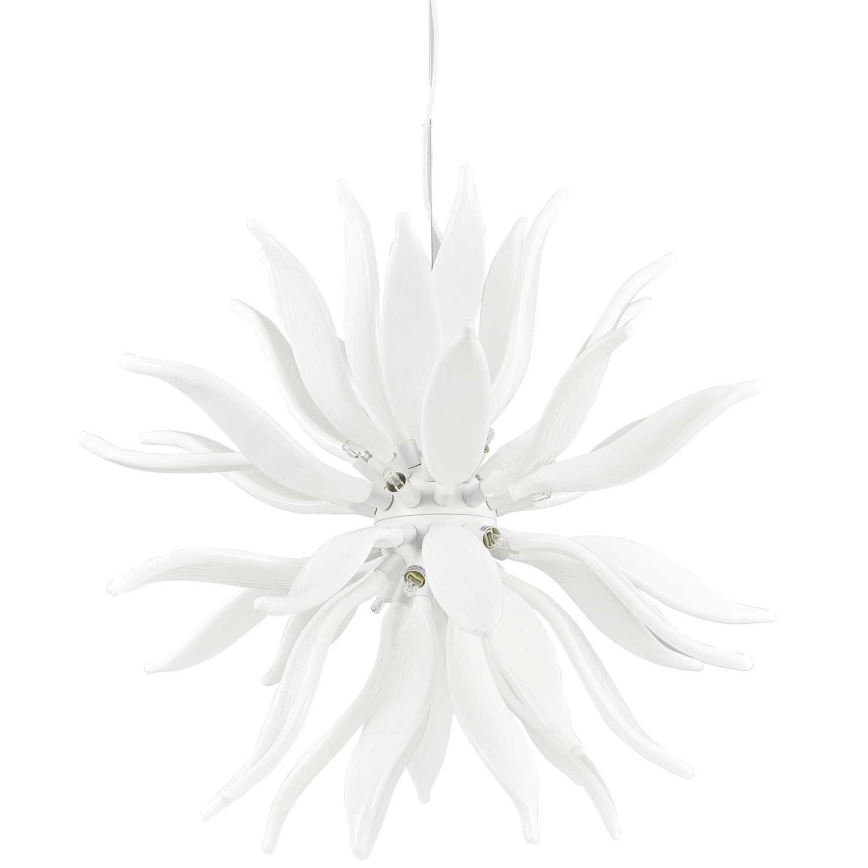 Ideal Lux - LED Lühter LEAVES 12xG9/3W/230V d. 80 cm valge