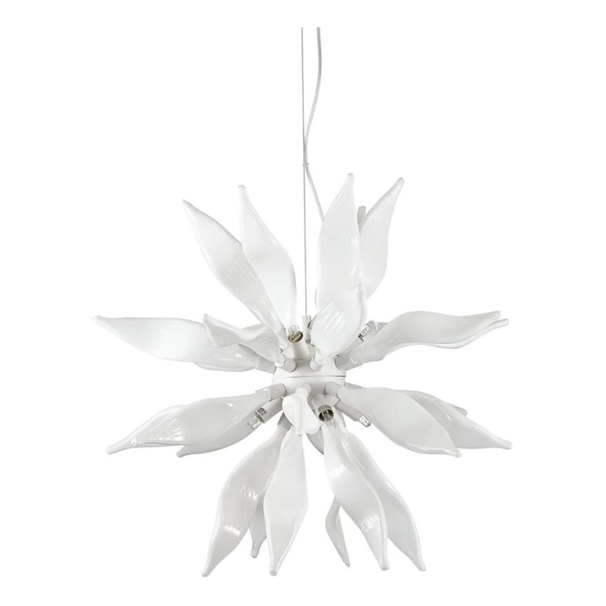 Ideal Lux - LED Lühter LEAVES 8xG9/3W/230V d. 63 cm valge