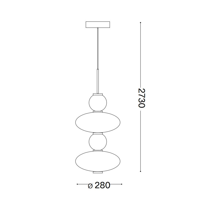 Ideal Lux - LED Lühter LUMIERE LED/34W/230V