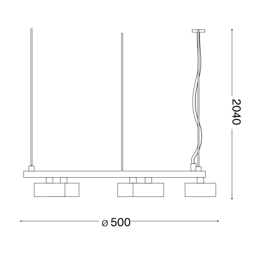 Ideal Lux - LED Lühter MINOR 5xGX53/9W/230V d. 50 cm must