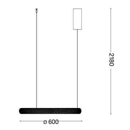 Ideal Lux - LED Lühter MIRACLE LED/37W/230V d. 60 cm CRI 90 matt kroom