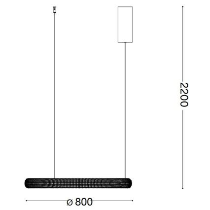 Ideal Lux - LED Lühter MIRACLE LED/45W/230V d. 80 cm CRI 90 matt kroom