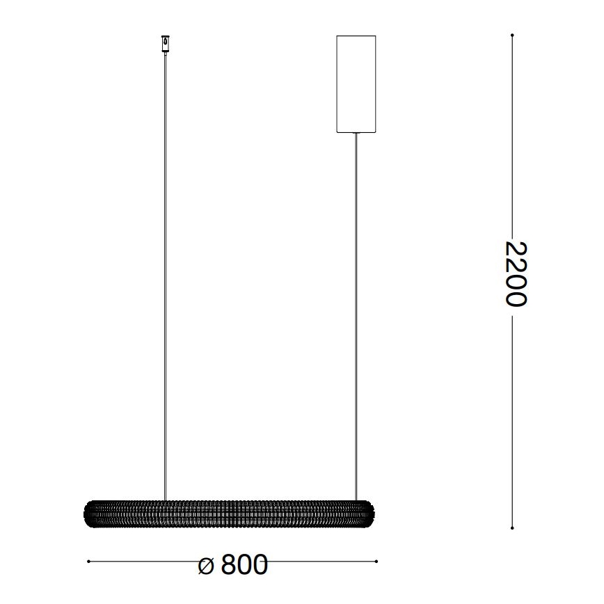 Ideal Lux - LED Lühter MIRACLE LED/45W/230V d. 80 cm CRI 90 matt kroom