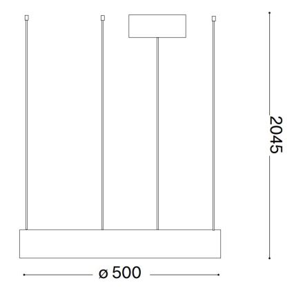Ideal Lux - LED Lühter ORACLE LED/28W/230V 3000K d. 50 cm CRI 90 must