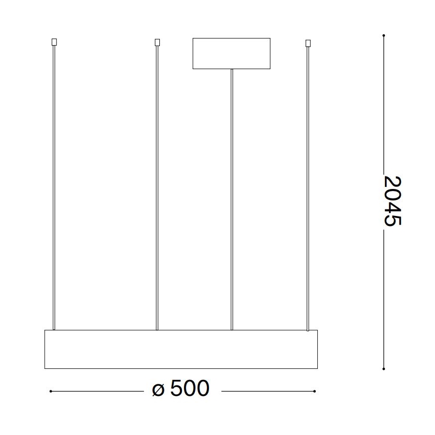 Ideal Lux - LED Lühter ORACLE LED/28W/230V 3000K d. 50 cm CRI 90 must