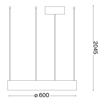 Ideal Lux - LED Lühter ORACLE LED/33W/230V 3000K d. 60 cm CRI 90 must