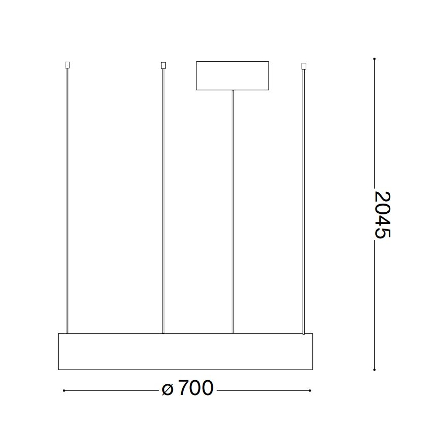 Ideal Lux - LED Lühter ORACLE LED/35W/230V 3000K d. 70 cm CRI 90 must
