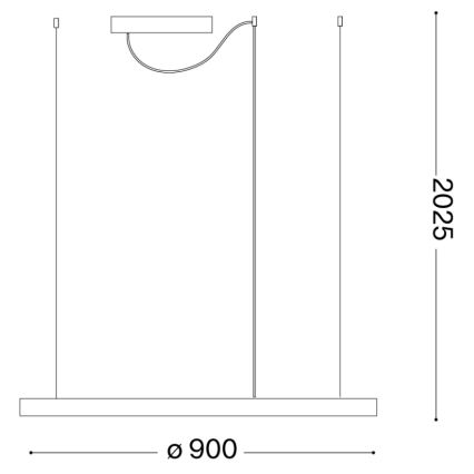Ideal Lux - LED Lühter ORACLE LED/55W/230V 3000K d. 90 cm valge