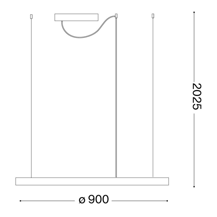 Ideal Lux - LED Lühter ORACLE LED/55W/230V 3000K d. 90 cm valge