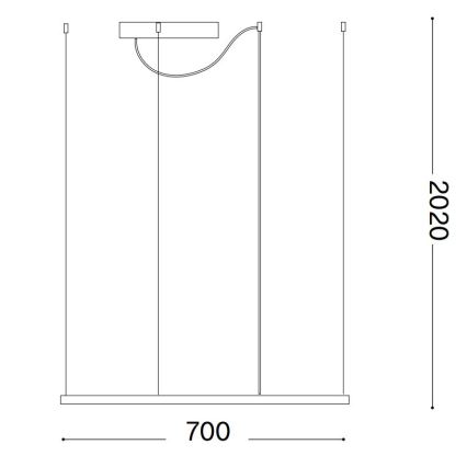 Ideal Lux - LED Lühter ORACLE SLIM LED/41W/230V 3000K 70x70 cm must