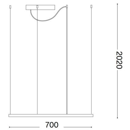 Ideal Lux - LED Lühter ORACLE SLIM LED/41W/230V 3000K 70x70 cm valge
