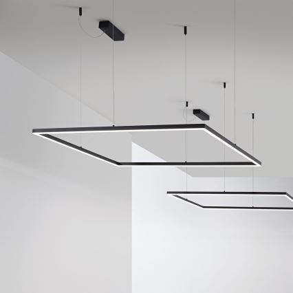 Ideal Lux - LED Lühter ORACLE SLIM LED/53W/230V 3000K 90x90 cm must
