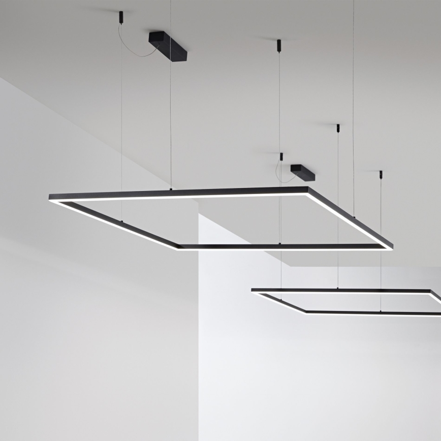 Ideal Lux - LED Lühter ORACLE SLIM LED/53W/230V 3000K 90x90 cm must