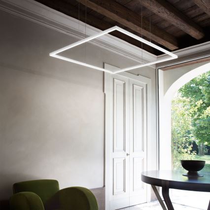 Ideal Lux - LED Lühter ORACLE SLIM LED/53W/230V 3000K 90x90 cm valge
