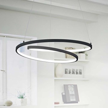 Ideal Lux - LED Lühter OZ LED/52W/230V d. 80 cm CRI 90 must