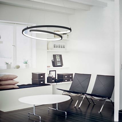 Ideal Lux - LED Lühter OZ LED/52W/230V d. 80 cm CRI 90 must