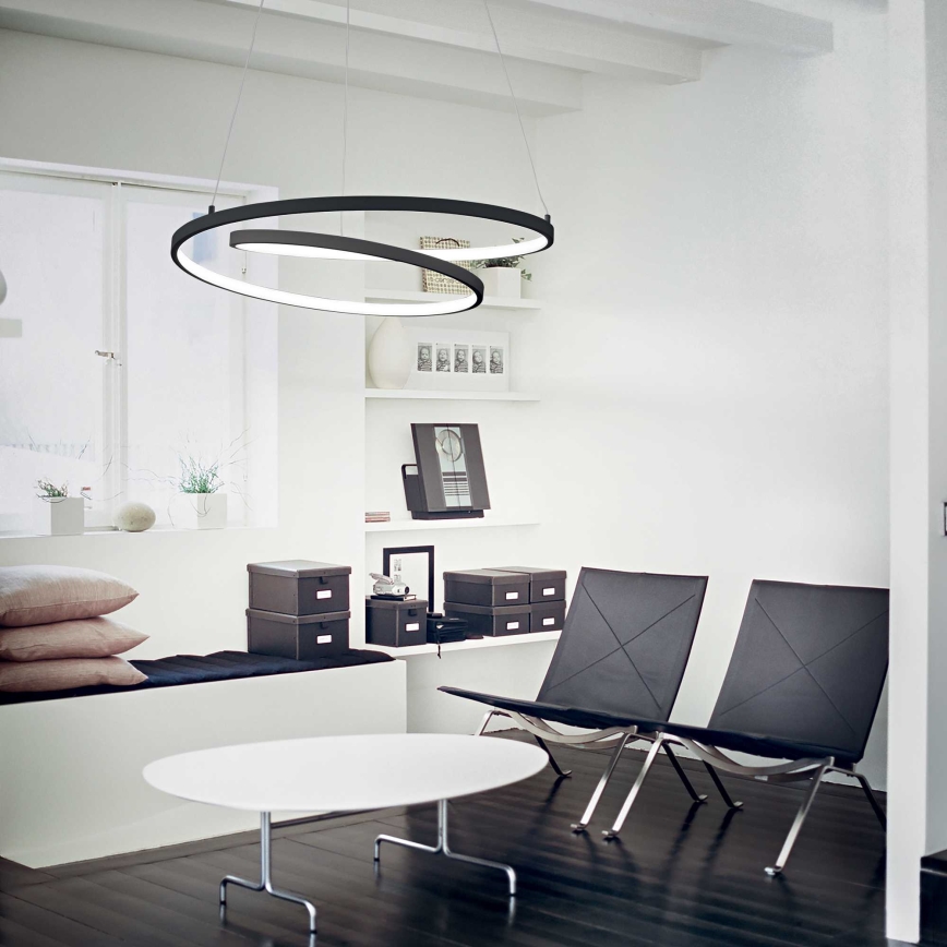Ideal Lux - LED Lühter OZ LED/52W/230V d. 80 cm CRI 90 must