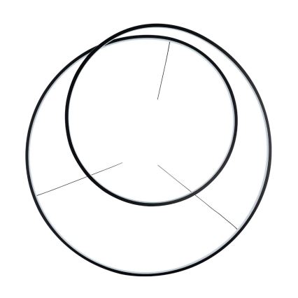 Ideal Lux - LED Lühter OZ LED/52W/230V d. 80 cm CRI 90 must