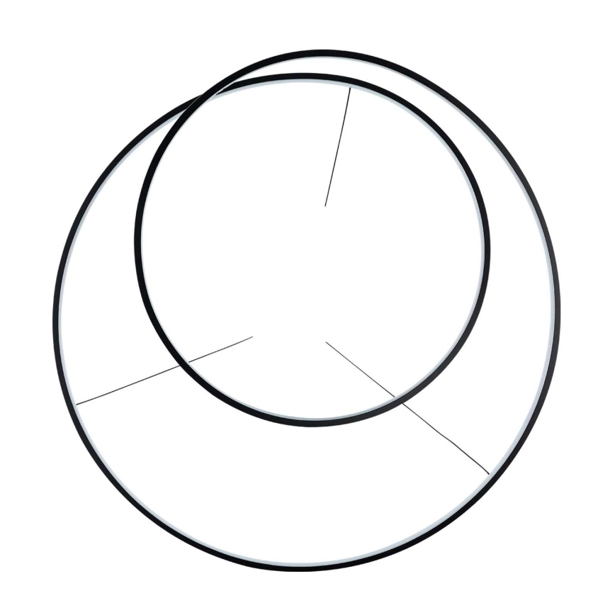 Ideal Lux - LED Lühter OZ LED/52W/230V d. 80 cm CRI 90 must