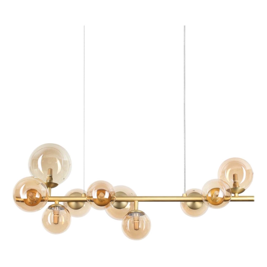 Ideal Lux - LED Lühter PERLAGE 10xG9/3W/230V 81 cm kuldne/suitsune