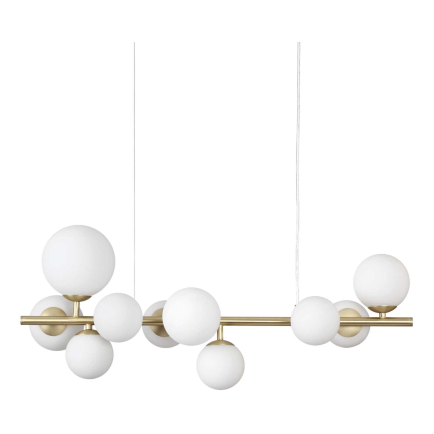 Ideal Lux - LED Lühter PERLAGE 10xG9/3W/230V 81 cm kuldne/valge