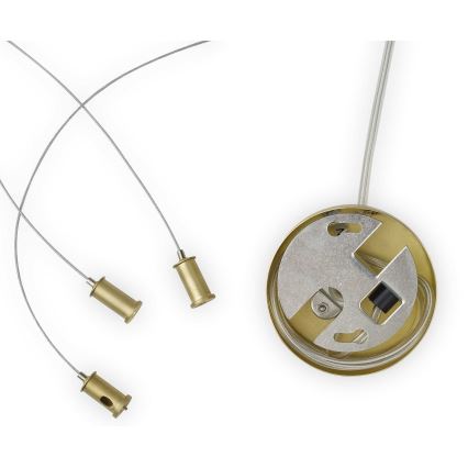 Ideal Lux - LED Lühter PERLAGE 11xG9/3W/230V d. 73 cm kuldne/suitsune