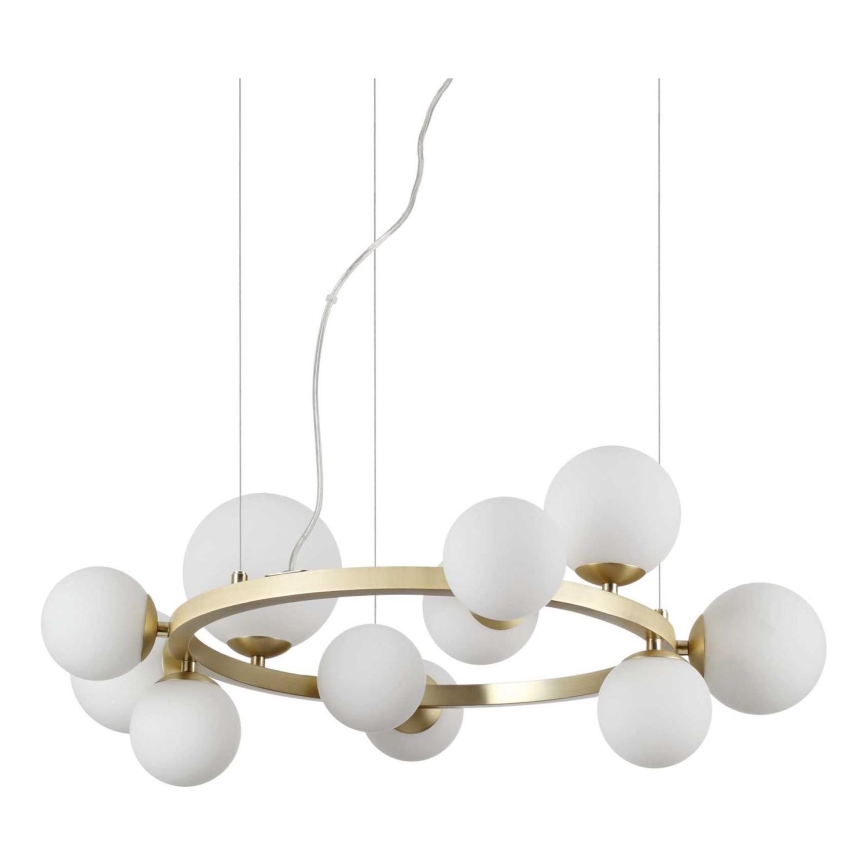 Ideal Lux - LED Lühter PERLAGE 11xG9/3W/230V d. 73 cm kuldne/valge