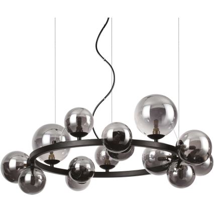 Ideal Lux - LED Lühter PERLAGE 14xG9/3W/230V d. 85 cm must/suitsune