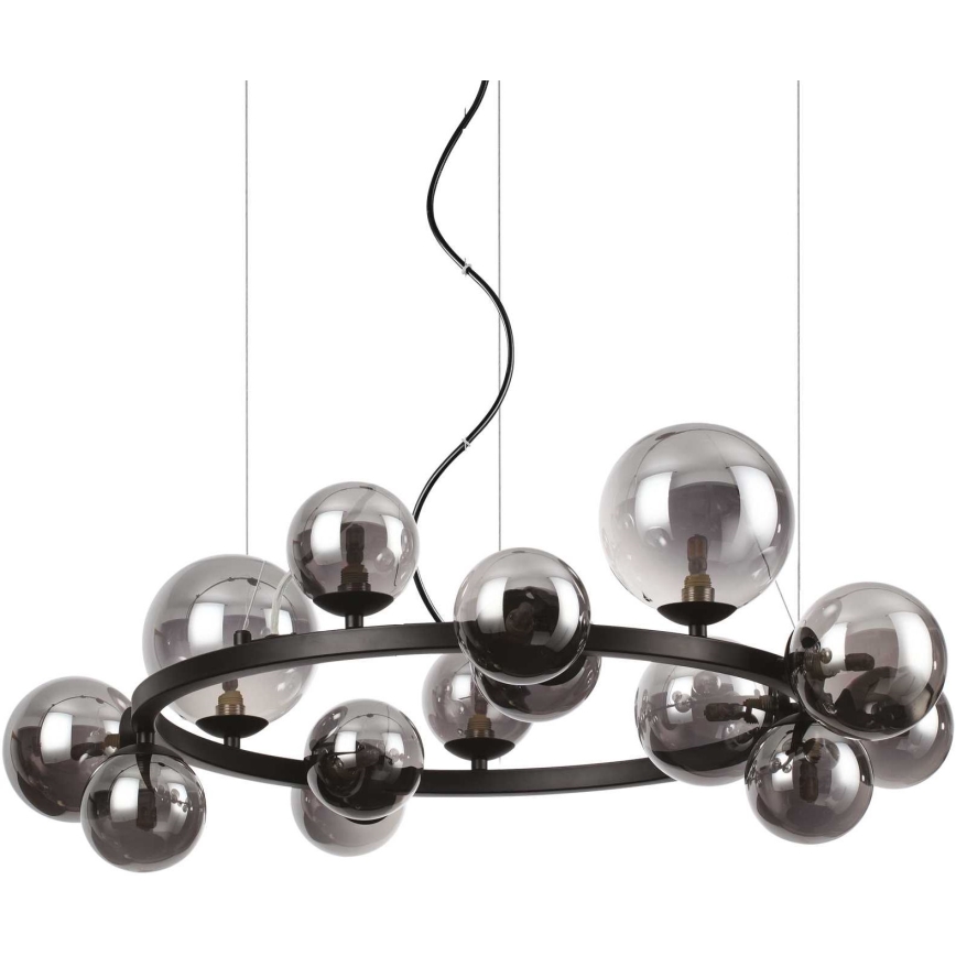 Ideal Lux - LED Lühter PERLAGE 14xG9/3W/230V d. 85 cm must/suitsune