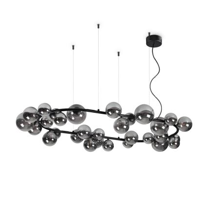 Ideal Lux - LED Lühter PERLAGE 30xG9/3W/230V 143 cm must/suitsune