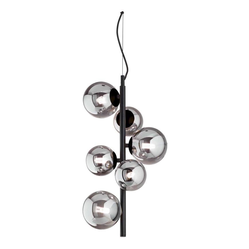 Ideal Lux - LED Lühter PERLAGE 6xG9/3W/230V d. 26 cm must/suitsune