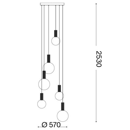Ideal Lux - LED-lühter riputuskaabliga ODEON LED/39W/230V CRI 90 Ø 57 cm beež/valge