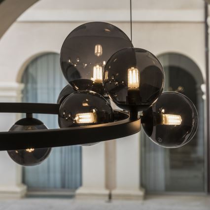 Ideal Lux - LED-rippvalgusti kaablil PERLAGE 11xG9/3W/230V läbimõõt 73 cm must/suitsutud must