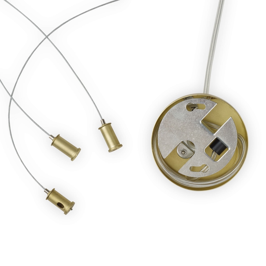 Ideal Lux - PERLAGE LED-lühter kaablil 14×G9/3W/230V, läbimõõt 85 cm, kuldne/suitsune beež