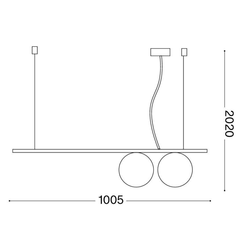 Ideal Lux - LED-lühter riputuskaablil PERLINE 2xG9/3W/230V kuldne