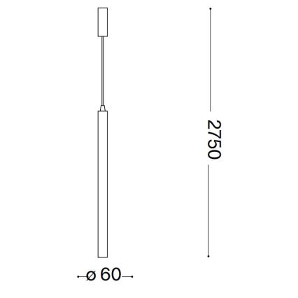Ideal Lux - LED Lühter ULTRATHIN LED/11,5W/230V CRI 90 must